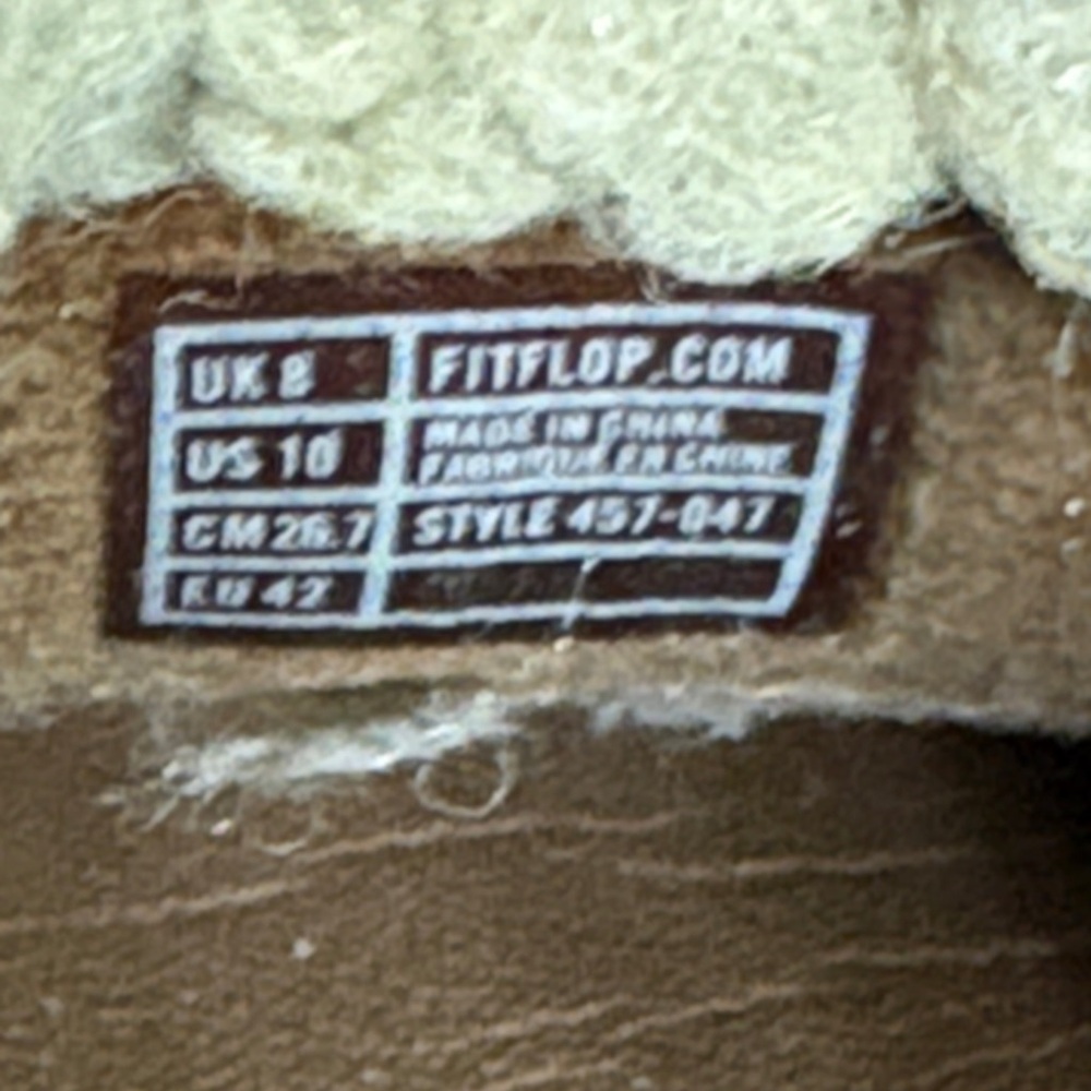 Fitflop The Cuddler Cozy Brown Suede Slippers with Faux Fur Lining - Picture 8 of 8